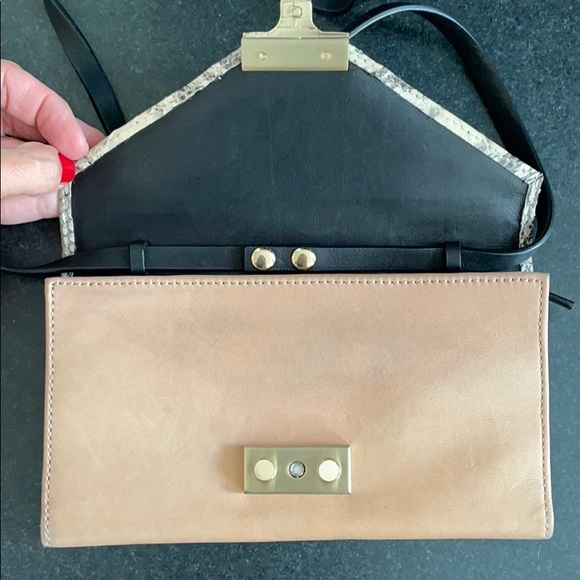 Loeffler Randall Vachetta/Python crossbody Wallet - Picture 2 of 11